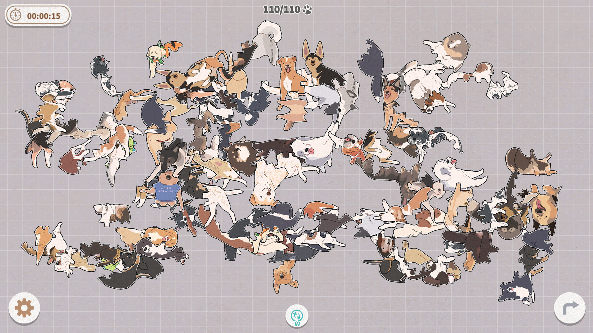 挤在一起的狗狗们/Dogs Huddled Together
