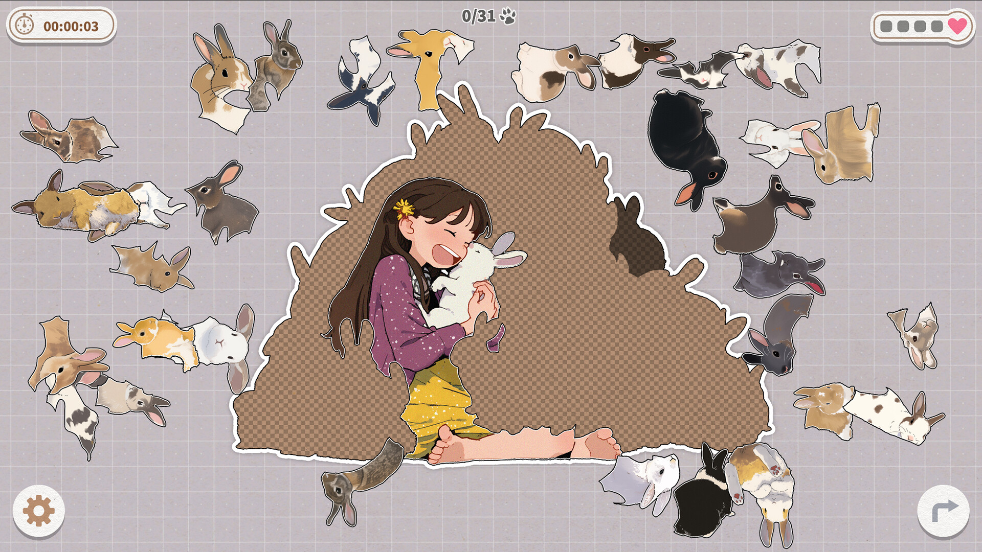 挤在一起的兔兔/Bunnies Huddled Together